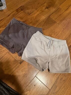 SKIMS Women's Athletic Shorts Duo in Light Gray and Charcoal